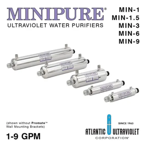 07. MINIPURE® UV Water Purifiers 1–9 GPM LampQuartz Sleeve Included 01