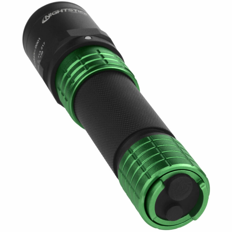 USB Dual-Light Rechargeable Flashlight w/Holster - Green - Image 4