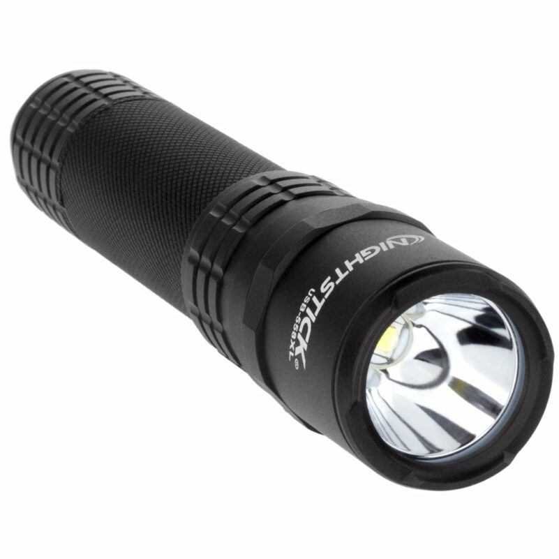 USB Tactical Flashlight - Black - Image 2