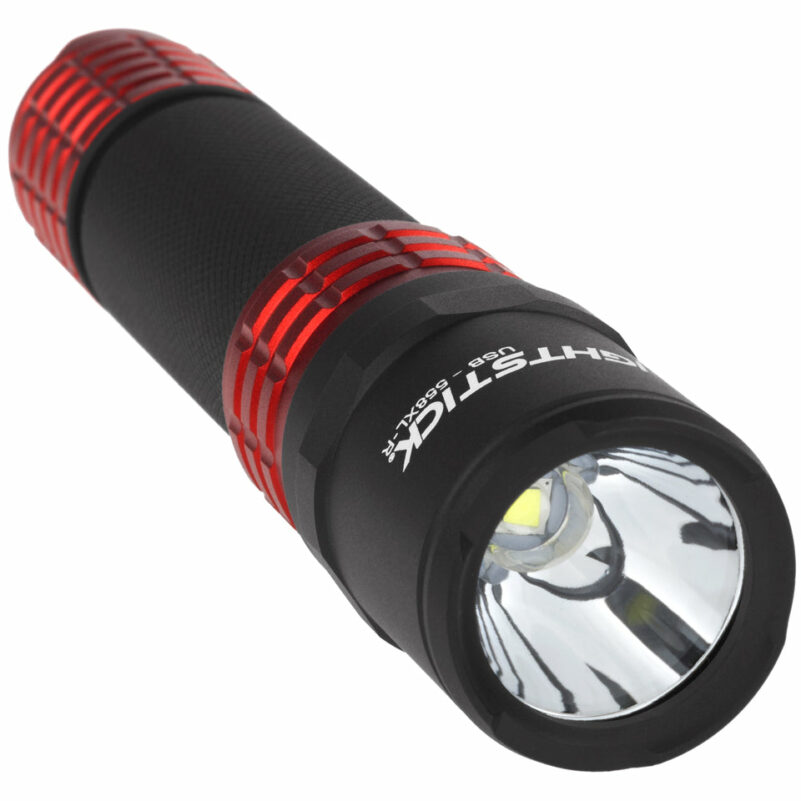 USB Tactical Flashlight w/Holster - Red - Image 2