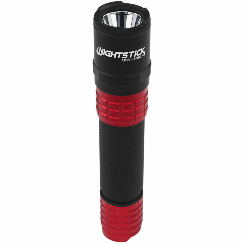 USB Tactical Flashlight w/Holster - Red - Image 4