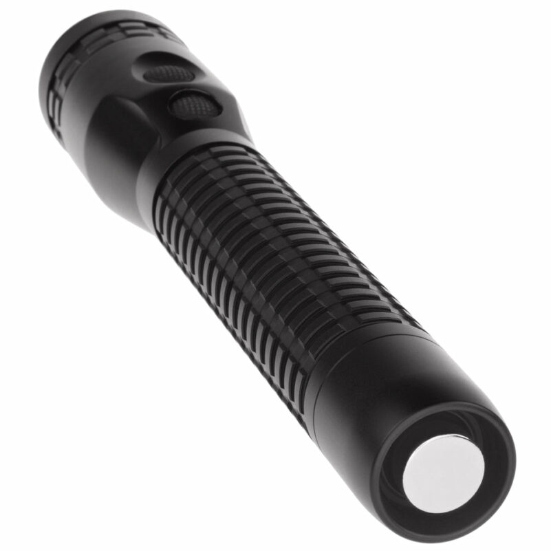 Metal Dual-Light Rechargeable Flashlight w/Magnet - Black - Image 3