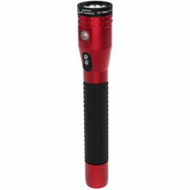 177. METAL DUAL LIGHT RECHARGEABLE FLASHLIGHT WMAGNET RED NSR 9940XL 1