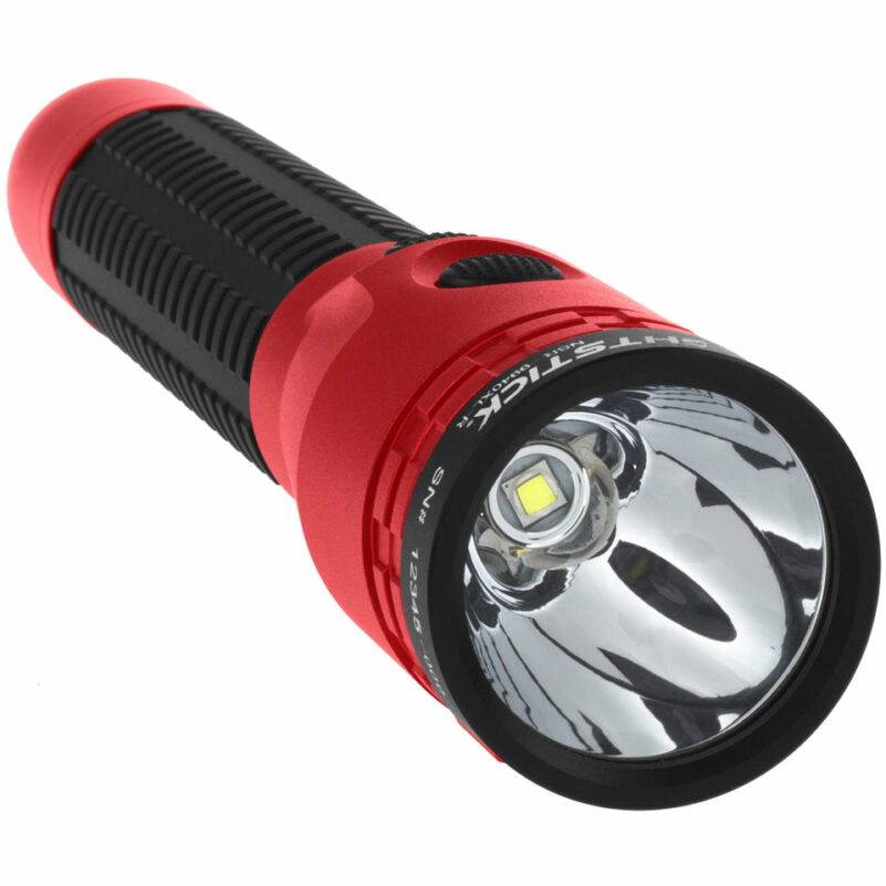 178. METAL DUAL LIGHT RECHARGEABLE FLASHLIGHT WMAGNET RED NSR 9940XL 2