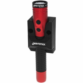179. METAL DUAL-LIGHT RECHARGEABLE FLASHLIGHT WMAGNET - RED NSR-9940XL (3)