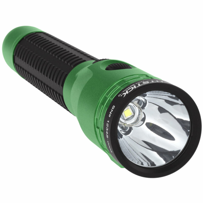 182. METAL DUAL LIGHT RECHARGEABLE FLASHLIGHT WMAGNET GREEN NSR 9940XL 1