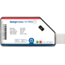 tempmate-S1-PRO: Single-Use Temp & Humidity Logger (200 Days)