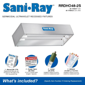 46. SaniRay® UV Recessed Air Surface Irradiating Fixtures - RRDHO18-RRDHO64 -Two Lamp High Output (02)