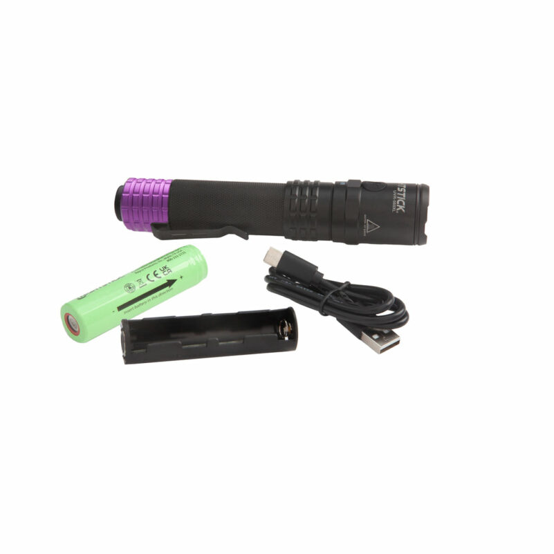 USB UV Flashlight - Black - Image 3