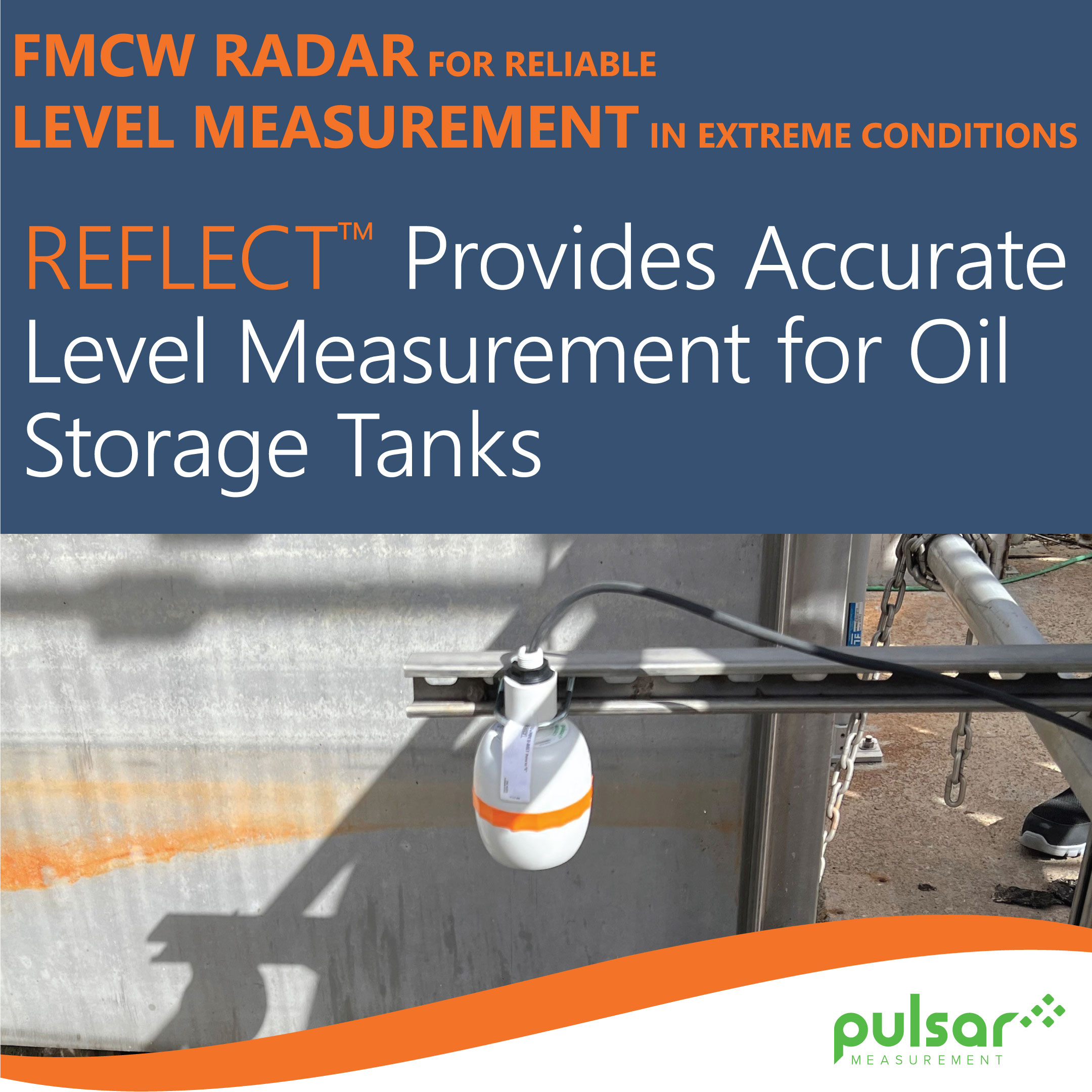 Pulsar radar level sensor
