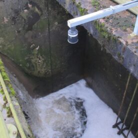 DBR Radar level sensor installed with Ultra 4 Controller for non-contact level monitoring