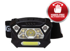 NSP-4400B: Dual-Light Headlamp w/Motion Sensing Activation - Black