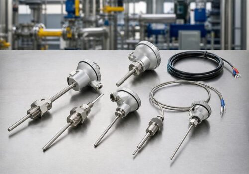 H&B RTD sensors with stainless steel probes and connection heads