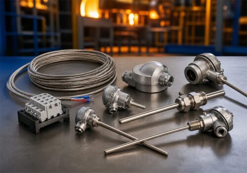 H&B thermocouples with mineral insulated probes and connection heads